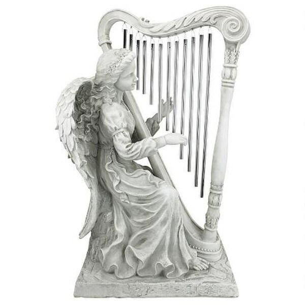 Music from Heaven Angel Statue Huge Large Sculpture Delicate Beauty